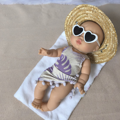 Kit été poupée 32 à 36 cm – accessoires plage faits main