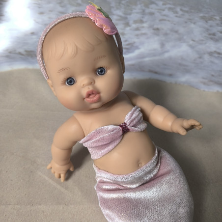 Tenue sirène poupée 32 à 36 cm faite main – version tissu