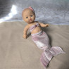 Tenue sirène poupée 32 à 36 cm faite main – version tissu