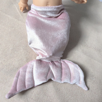 Tenue sirène poupée 32 à 36 cm faite main – version tissu