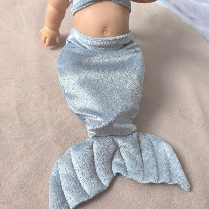 Tenue sirène poupée 32 à 36 cm faite main – version tissu