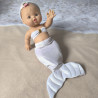 Tenue sirène poupée 32 à 36 cm faite main – version tissu