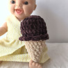 Glace au crochet chocolat faite main – jouet enfant en crochet