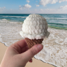 Glace au crochet vanille faite main – jouet enfant en crochet