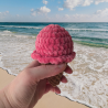 Glace au crochet fraise faite main – jouet enfant en crochet