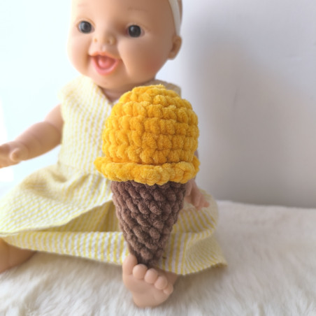 Glace au crochet melon faite main – jouet enfant en crochet