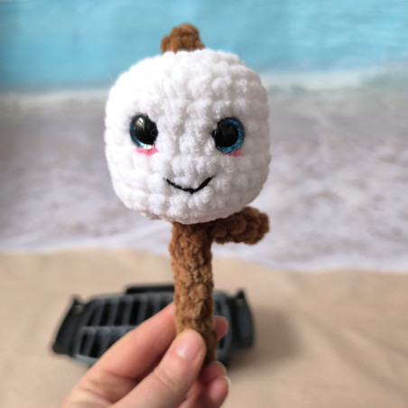 Chamallow au crochet sur brochette – jouet enfant fait main