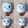 Brochette 3 chamallows crochet – jouet enfant fait main personnalisable