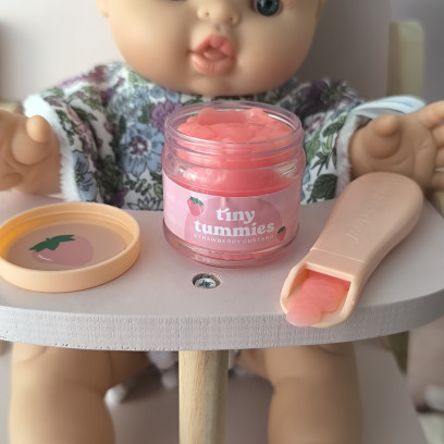 Petit pot magique fraise poupée Tiny Harlow –Accessoire repas