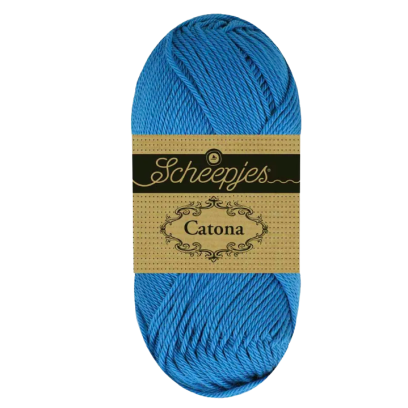 Pelote scheepjes catona 50g coton mercerise couleur cobalt 87