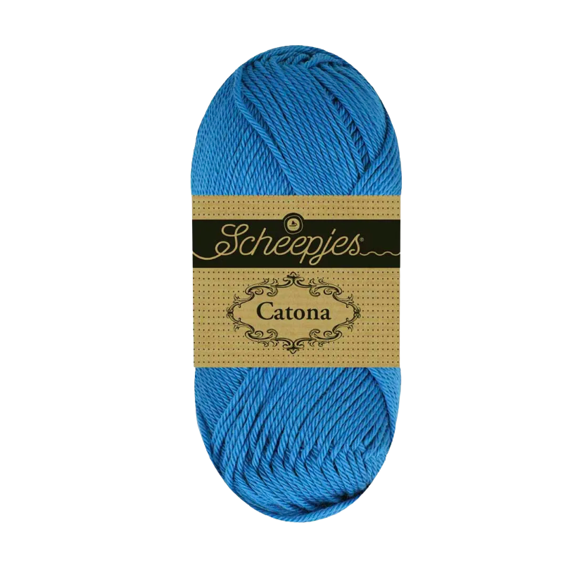 Pelote scheepjes catona 50g coton mercerise couleur cobalt 87