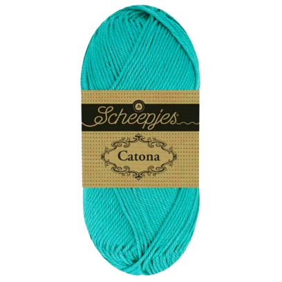 Pelote scheepjes catona 50g coton mercerise couleur sarcelle 90