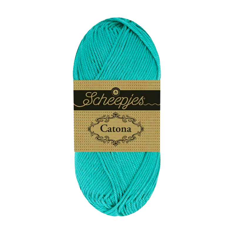 Pelote scheepjes catona 50g coton mercerise couleur sarcelle 90