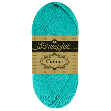 Pelote scheepjes catona 50g coton mercerise couleur sarcelle 90