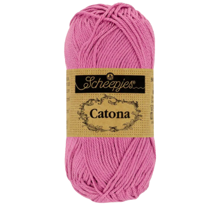 Pelote scheepjes catona 50g coton mercerise couleur rose coloniale 398