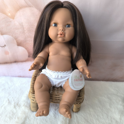 Poupée Mini Colettos Lola brune aux yeux bleus | Poupée à habiller