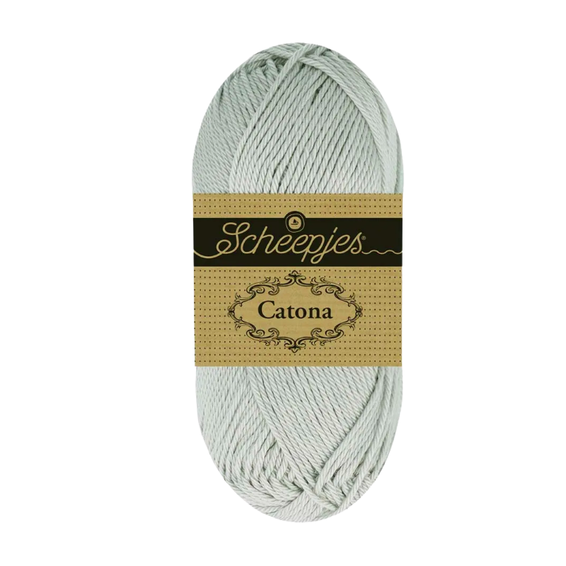 Pelote scheepjes catona 50g coton mercerise couleur gris galet 76