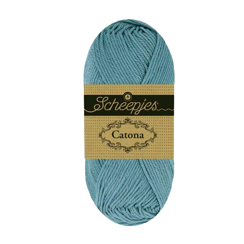 Pelote scheepjes catona 50g coton mercerise couleur cyan 397