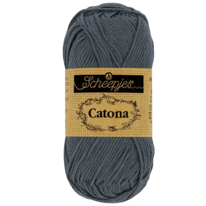 Pelote scheepjes catona 50g coton mercerise couleur charbon 393
