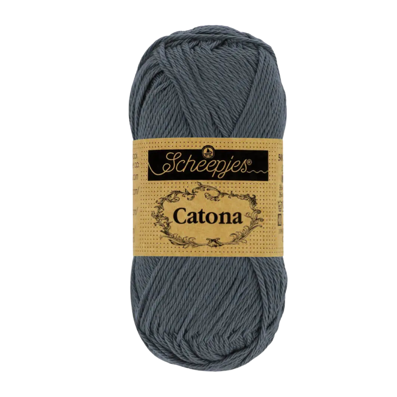 Pelote scheepjes catona 50g coton mercerise couleur charbon 393