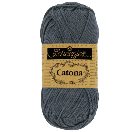 Pelote scheepjes catona 50g coton mercerise couleur charbon 393