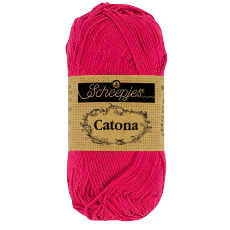 Pelote scheepjes catona 50g coton mercerise couleur bois de rose 258