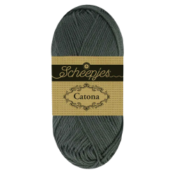 Pelote scheepjes catona 50g coton mercerise couleur nuage d'orage 75