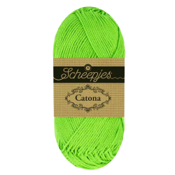 Pelote scheepjes catona 50g coton mercerise couleur céleri 116