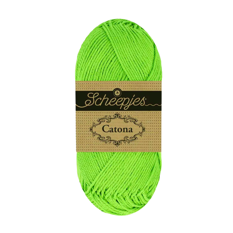 Pelote scheepjes catona 50g coton mercerise couleur céleri 116