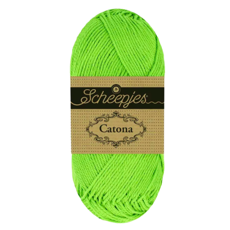 Pelote scheepjes catona 50g coton mercerise couleur céleri 116