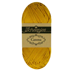 Pelote scheepjes catona 50g coton mercerise couleur blé doré 118