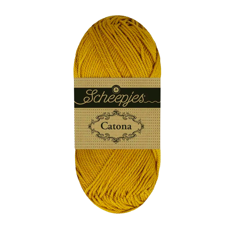 Pelote scheepjes catona 50g coton mercerise couleur blé doré 118