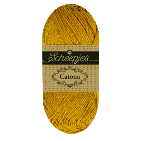 Pelote scheepjes catona 50g coton mercerise couleur blé doré 118