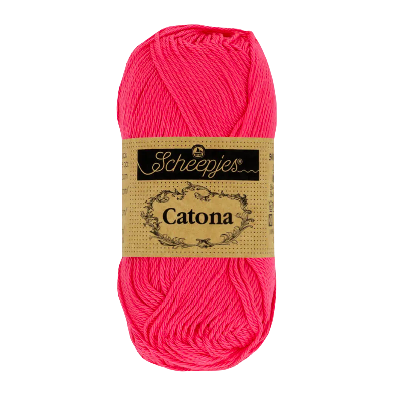 Pelote scheepjes catona 50g coton mercerise couleur cornélia rose 256