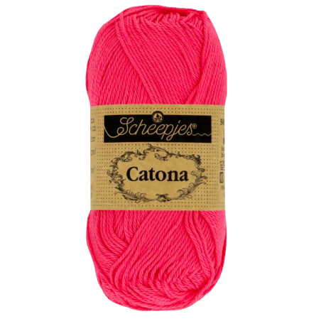 Pelote scheepjes catona 50g coton mercerise couleur cornélia rose 256