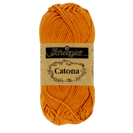 Pelote scheepjes catona 50g coton mercerise couleur gingembre 383