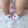 Chaussons coeur pour poupée 30 à 34 cm | La Pouponnette