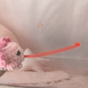 Axolotl au crochet rose en laine chenille | Peluche interactive faite main