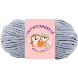baleine au crochet rose en laine chenille | Peluche interactive faite main