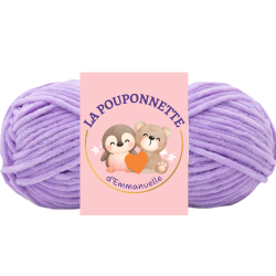 baleine au crochet rose en laine chenille | Peluche interactive faite main