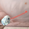 baleine au crochet rose en laine chenille | Peluche interactive faite main