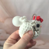 Porte-clés poule au crochet fait main | La Pouponnette