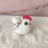 Porte-clés poule au crochet fait main | La Pouponnette