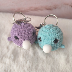 Porte-clés baleine au crochet fait main | La Pouponnette