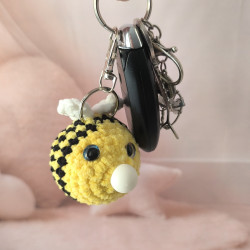 Porte-clés abeille au crochet fait main | La Pouponnette