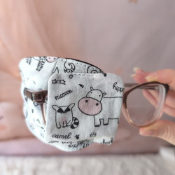 Patch oculaire enfant en tissu – cache-œil pour lunettes amblyopie