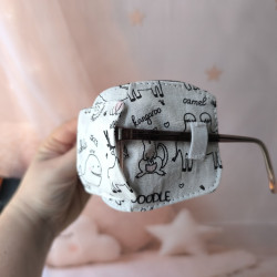 Patch oculaire enfant en tissu – cache-œil pour lunettes amblyopie