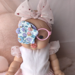 Patch oculaire poupée – cache œil doudou enfant en tissu fait main