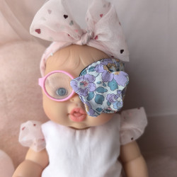 Patch oculaire poupée – cache œil doudou enfant en tissu fait main