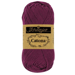 Pelote scheepjes catona 50g coton mercerise couleur violet ombre 394